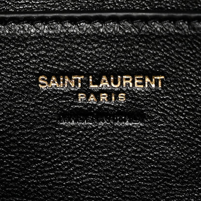Saint Laurent Grained Lambskin Cassandre Envelope Pouch Black 6 of 10