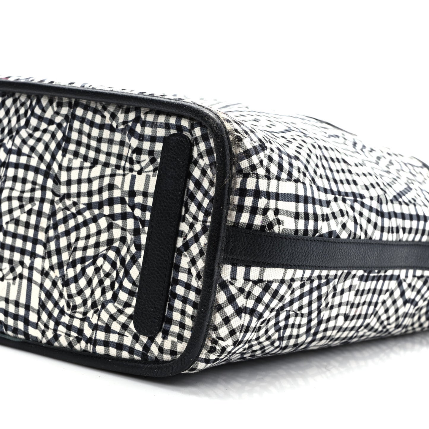 Grained Calfskin Visetos Medium Liz Reversible Shopper Tote Black