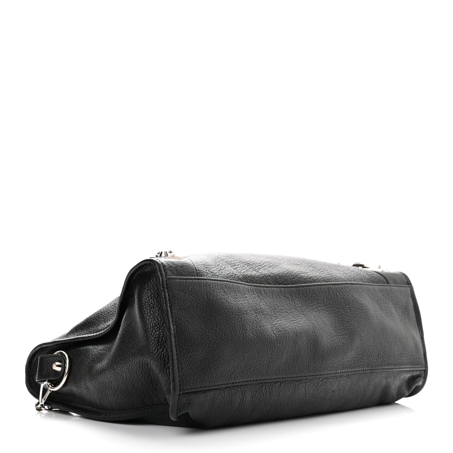 Chevre Silver Metallic Edge Hardware City Black