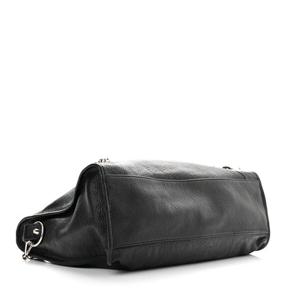 Balenciaga Chevre Silver Metallic Edge Hardware City Black 4 of 10