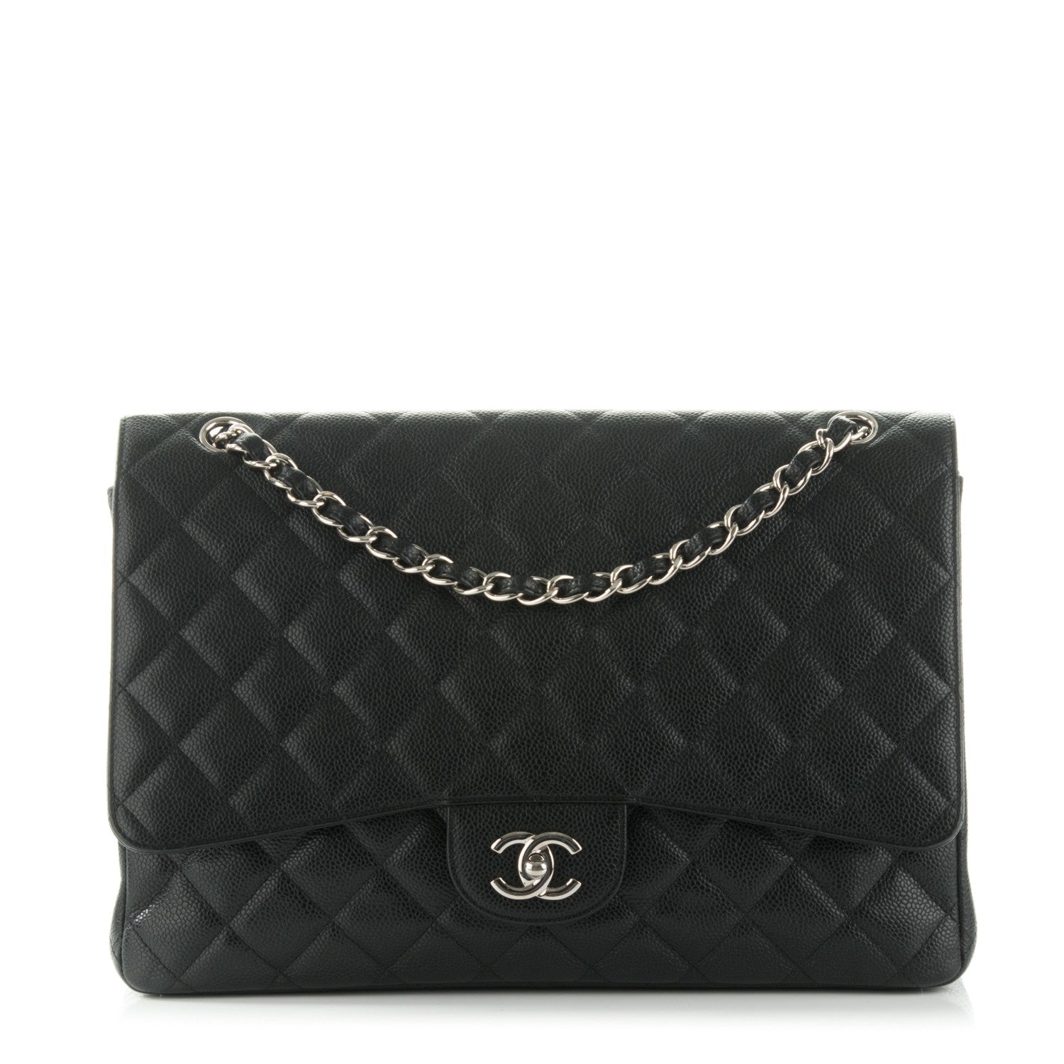 Chanel Caviar Quilted Maxi Single Flap Black 1 of 8