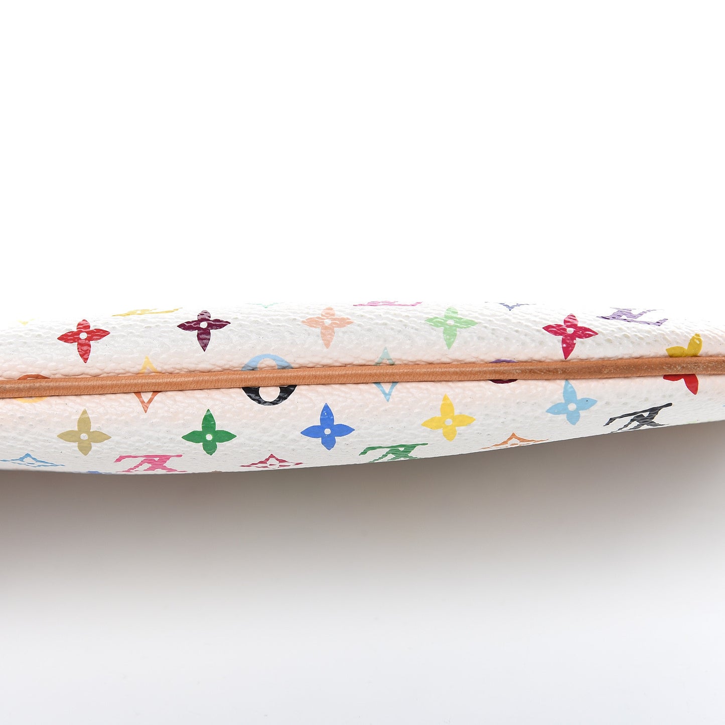 Monogram Multicolor Pochette Plate GM White
