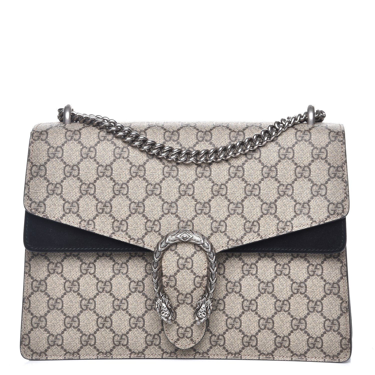 Gucci GG Supreme Monogram Medium Dionysus Shoulder Bag Black 1 of 8