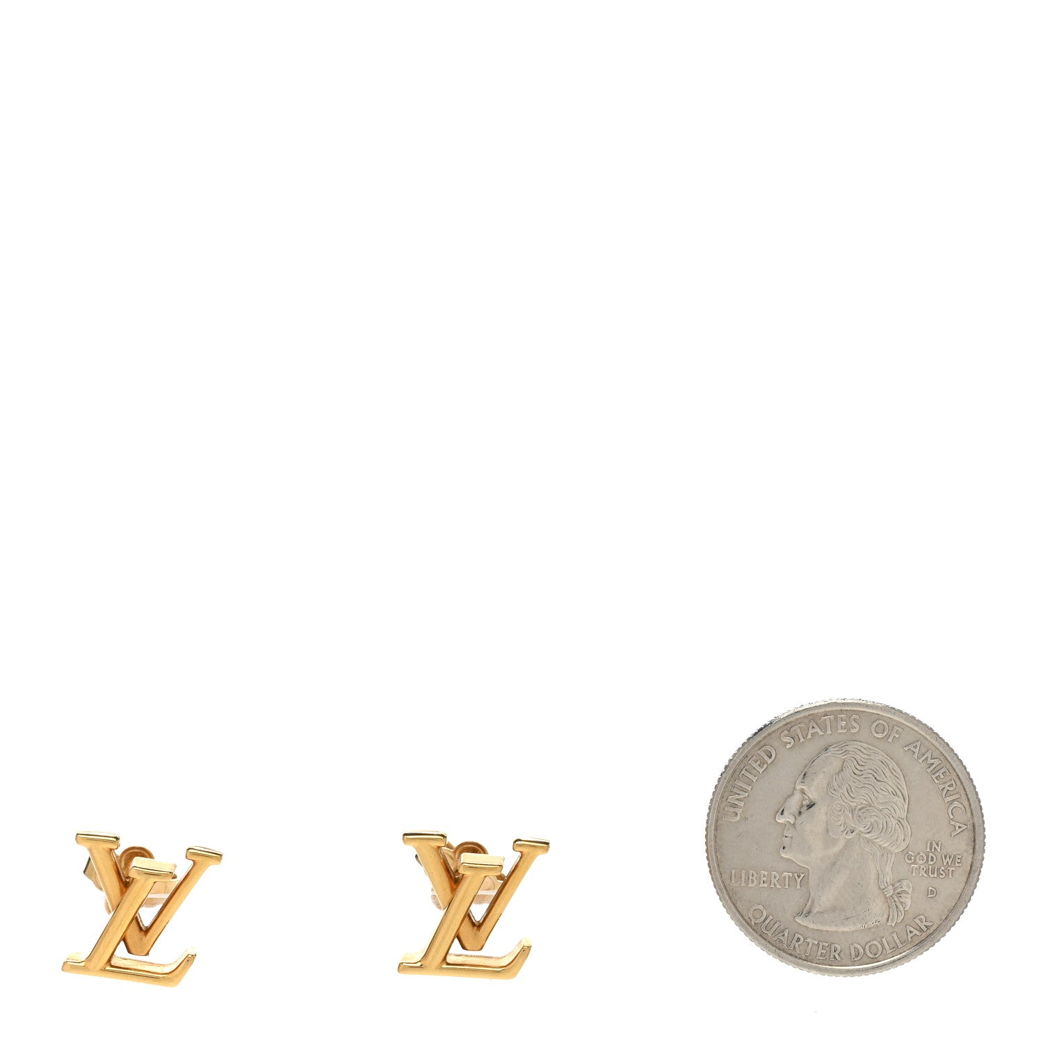 Louis Vuitton Metal LV Iconic Earrings Gold 2 of 6