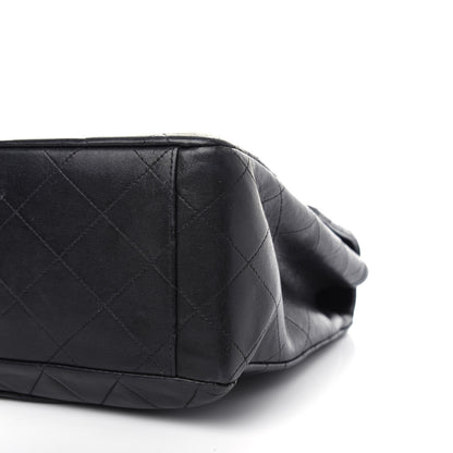 Chanel Lambskin Quilted XL Jumbo Single Flap Black 10 of 11