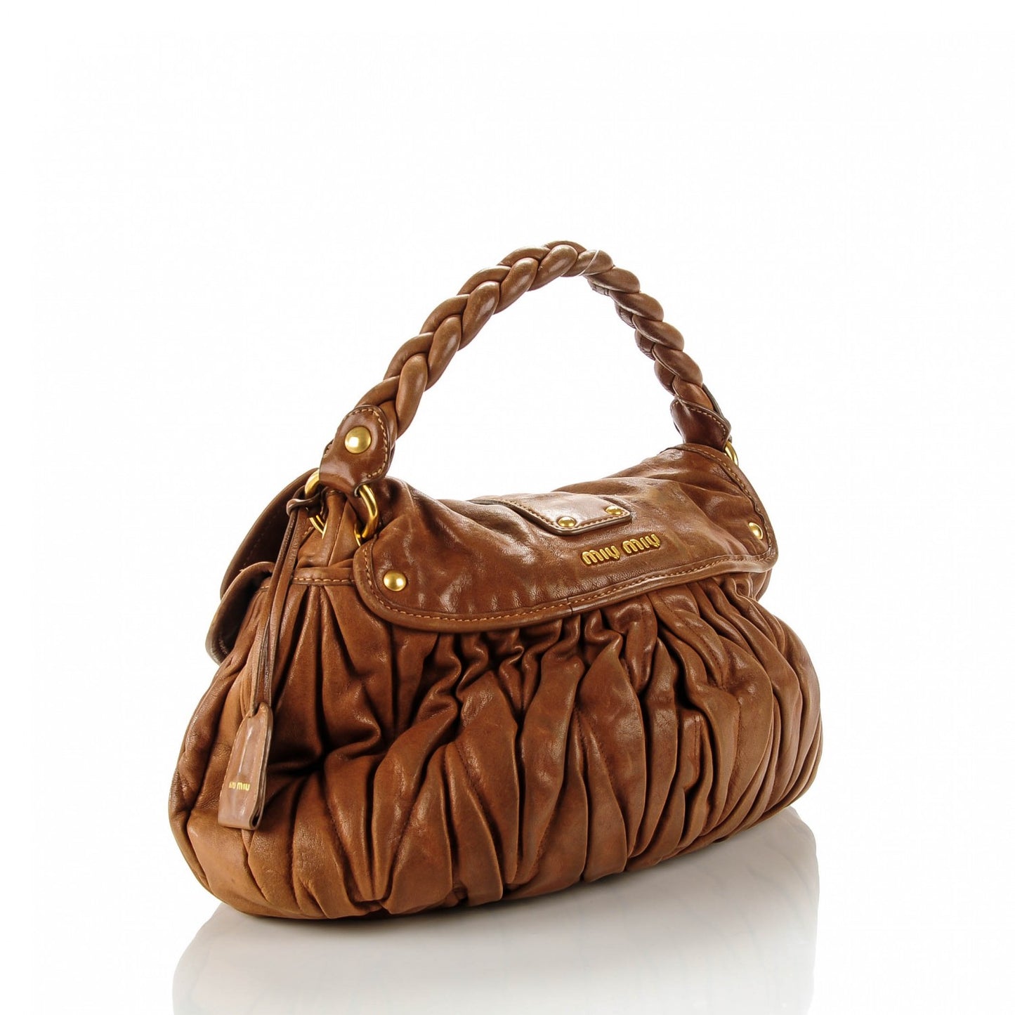 Nappa Matelasse Coffer Hobo Cammello