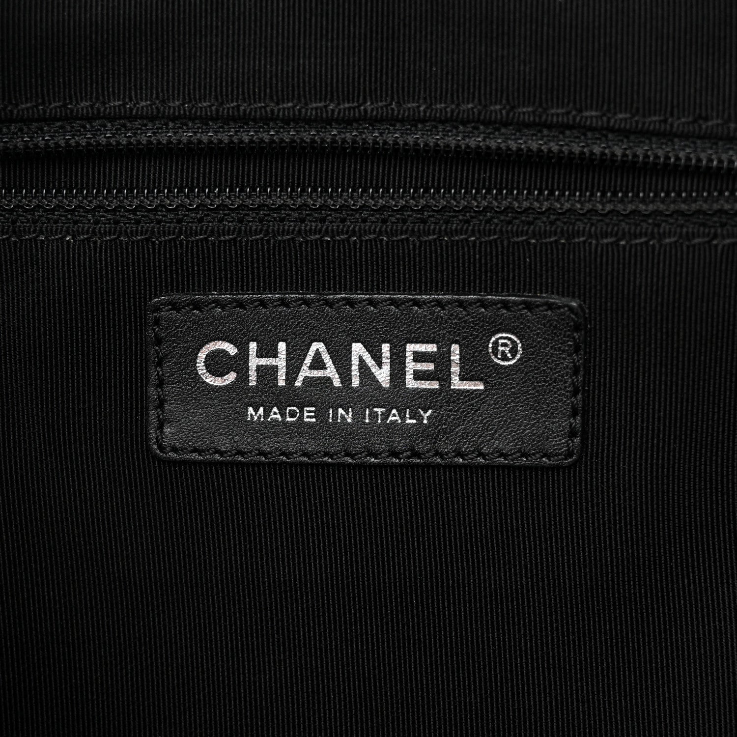 Chanel Calfskin Chevron CC All Day Long Boston Black 6 of 12