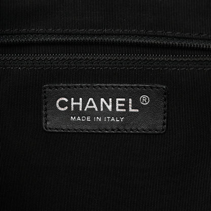 Chanel Calfskin Chevron CC All Day Long Boston Black 6 of 12