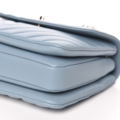 Chanel Lambskin Chevron Quilted Small Trendy CC Flap Dual Handle Bag Blue 9 of 11
