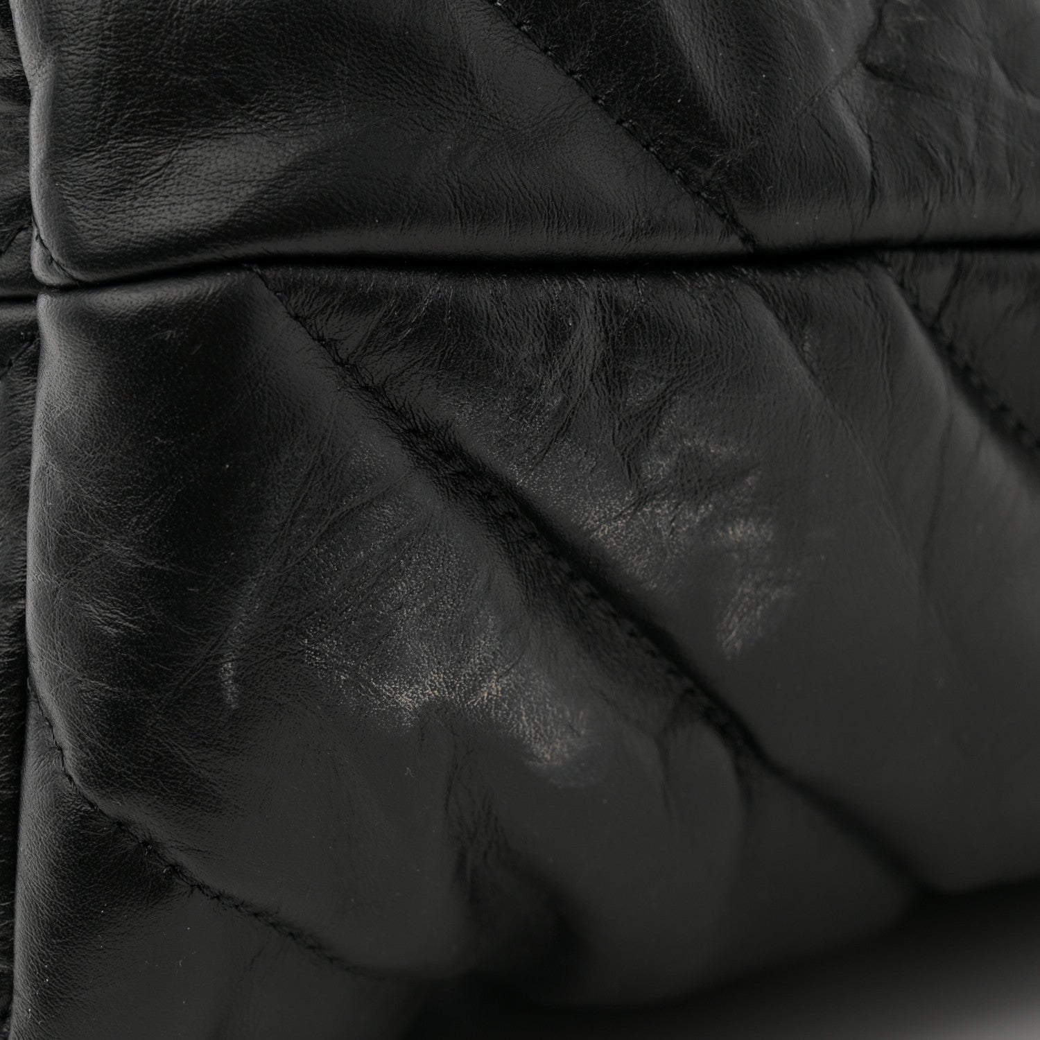 Balenciaga Crushed Calfskin Quilted Matte Black Hardware Large Crush Carry All Tote Bag Black 11 of 11
