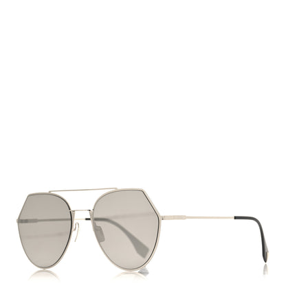 Fendi Metal Geometric FF Sunglasses FF 0194/S Silver 1 of 7