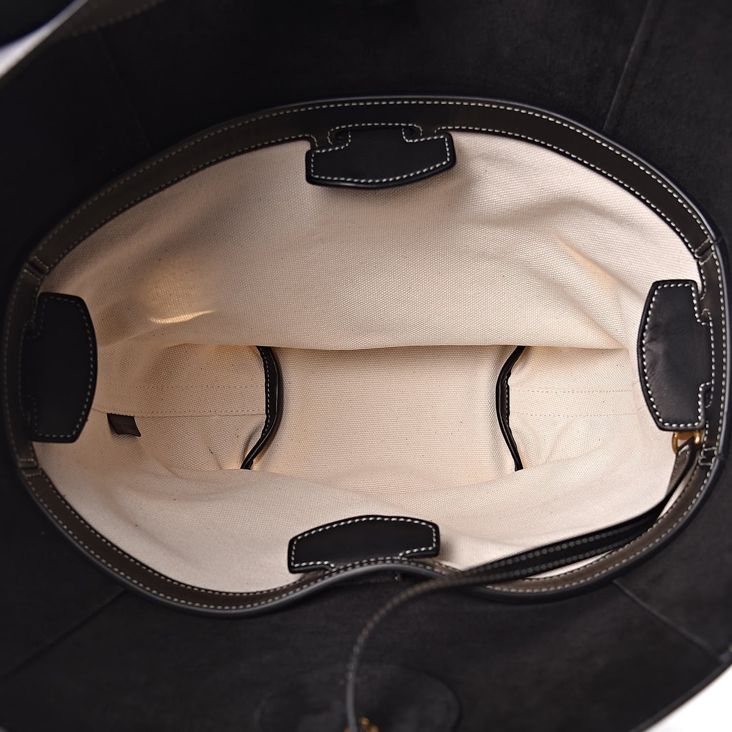 Natural Calfskin Large Holdall Shoulder Bag Black
