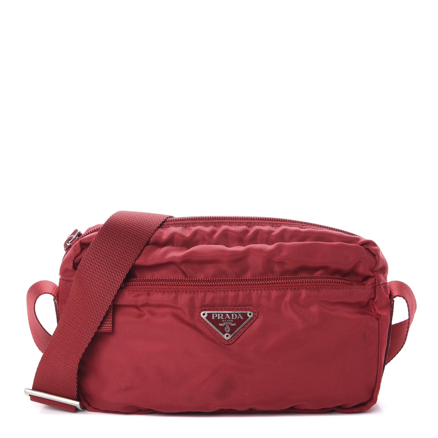 Prada Tessuto Nylon Crossbody Bag Rosso 1 of 10