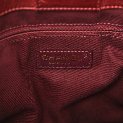 Chanel Calfskin Quilted Medium Soft Elegance Tote Burgundy 6 of 10