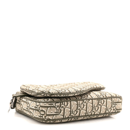 Christian Dior Oblique Saddle Triple Pouch Green 4 of 11