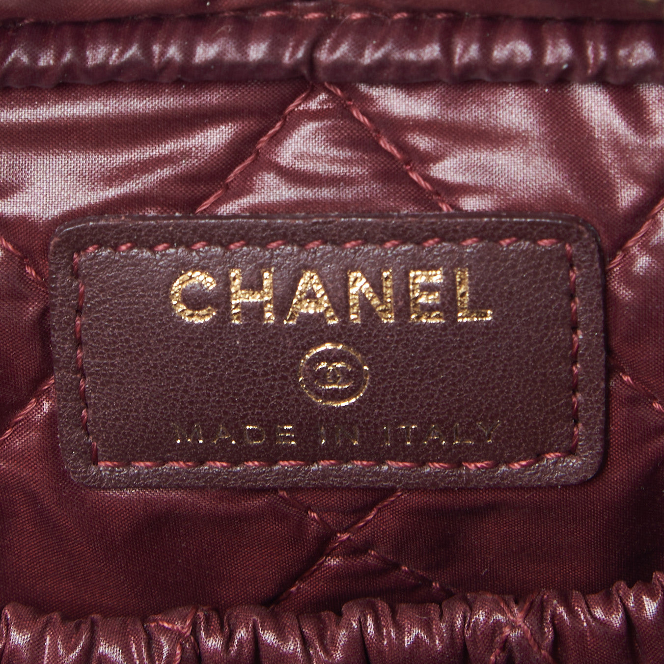 Chanel Lambskin Quilted Medium Curvy Pouch Cosmetic Case Black 5 of 9