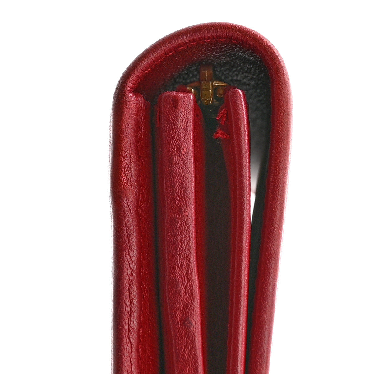 Goatskin Belle De Jour Flap Wallet Rouge Orient