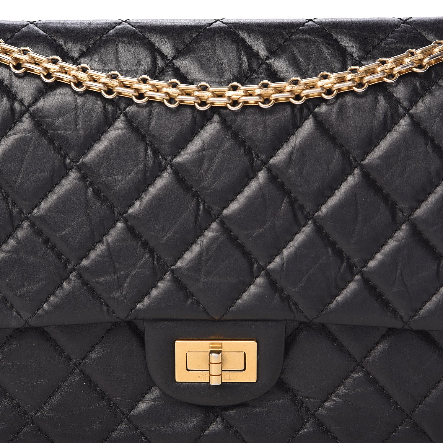 Chanel Aged Calfskin Quilted 2.55 Reissue 226 Flap Black 10 of 11