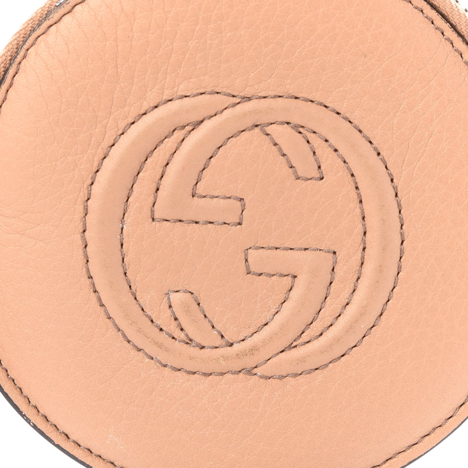 Gucci Pebbled Calfskin Round Coin Purse Pale Pink 8 of 8