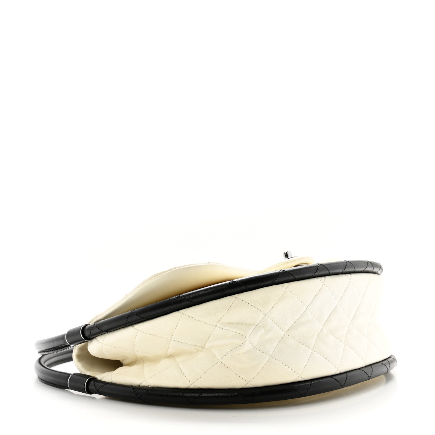 Chanel Lambskin Quilted Medium Hula Hoop Flap Ivory 4 of 12