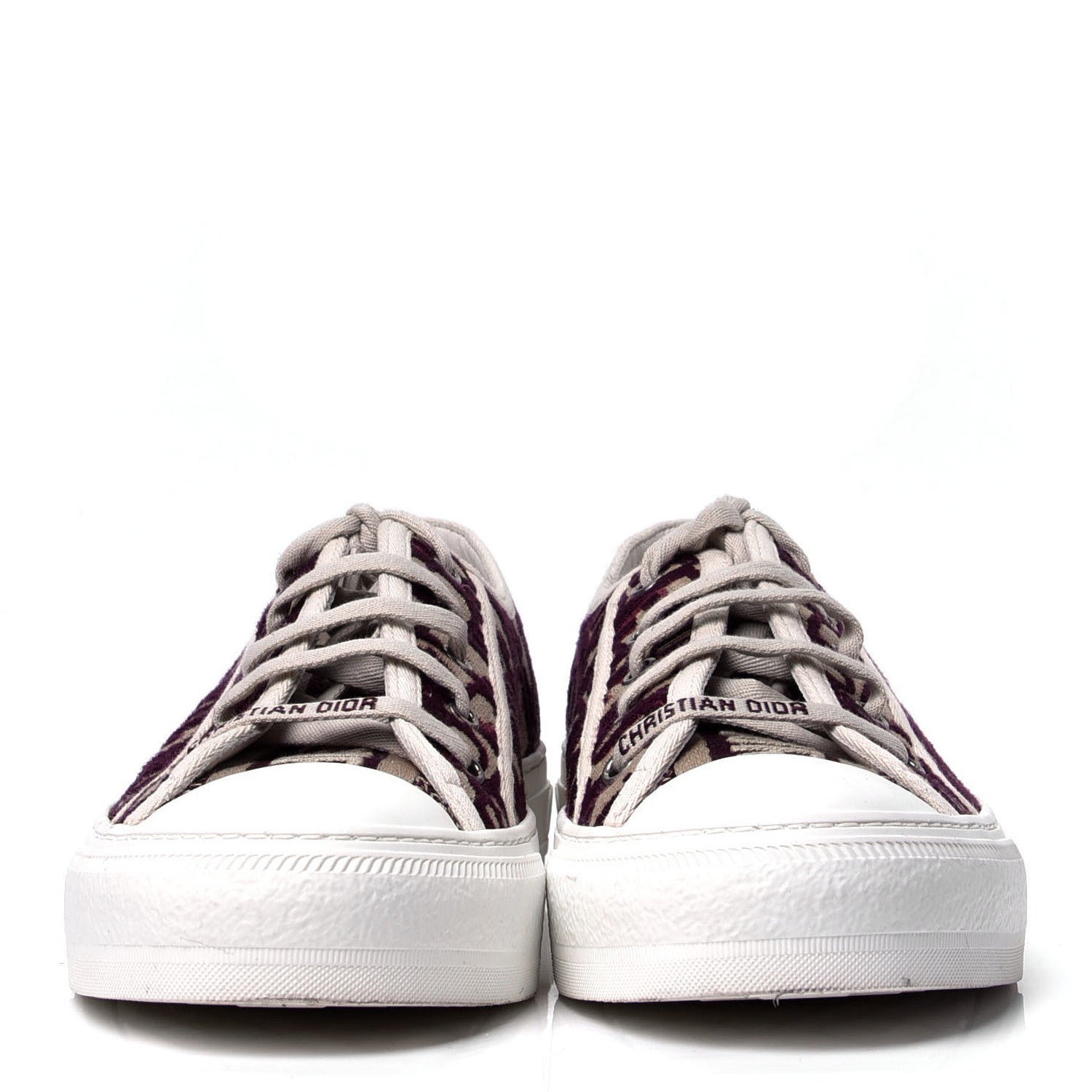 Christian Dior Canvas Oblique Walk'N'Dior Low Top Sneakers 39 Deep Amaranth 2 of 6
