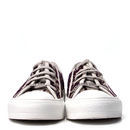 Christian Dior Canvas Oblique Walk'N'Dior Low Top Sneakers 39 Deep Amaranth 2 of 6