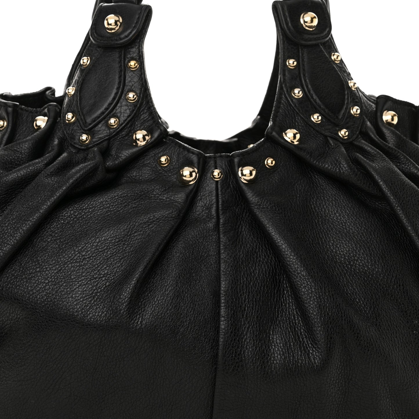 Calfskin Studded Large Pelham Tote Black