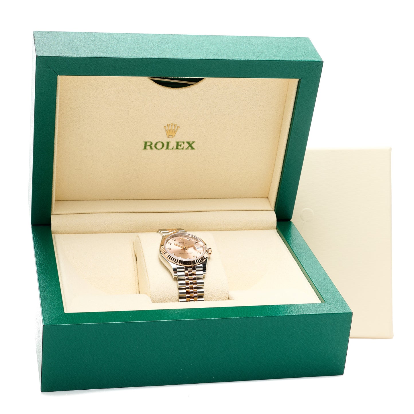 Stainless Steel 18K Everose Gold Diamond 31mm Oyster Perpetual Datejust Watch Sundust 278271
