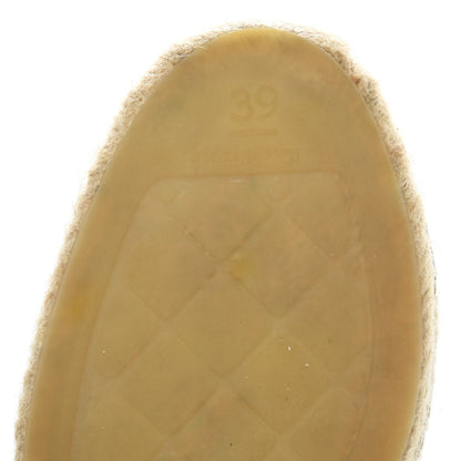 Chanel Lambskin CC Espadrilles 39 Beige Black 8 of 9