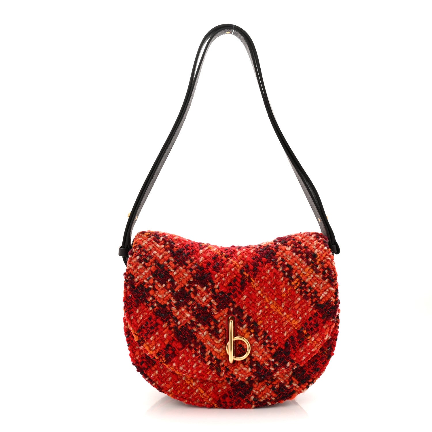 激レア BURBERRY GOLF ウエストポーチ レッド Burberry Tweed Check Medium Rocking Horse Crossbody Red Black