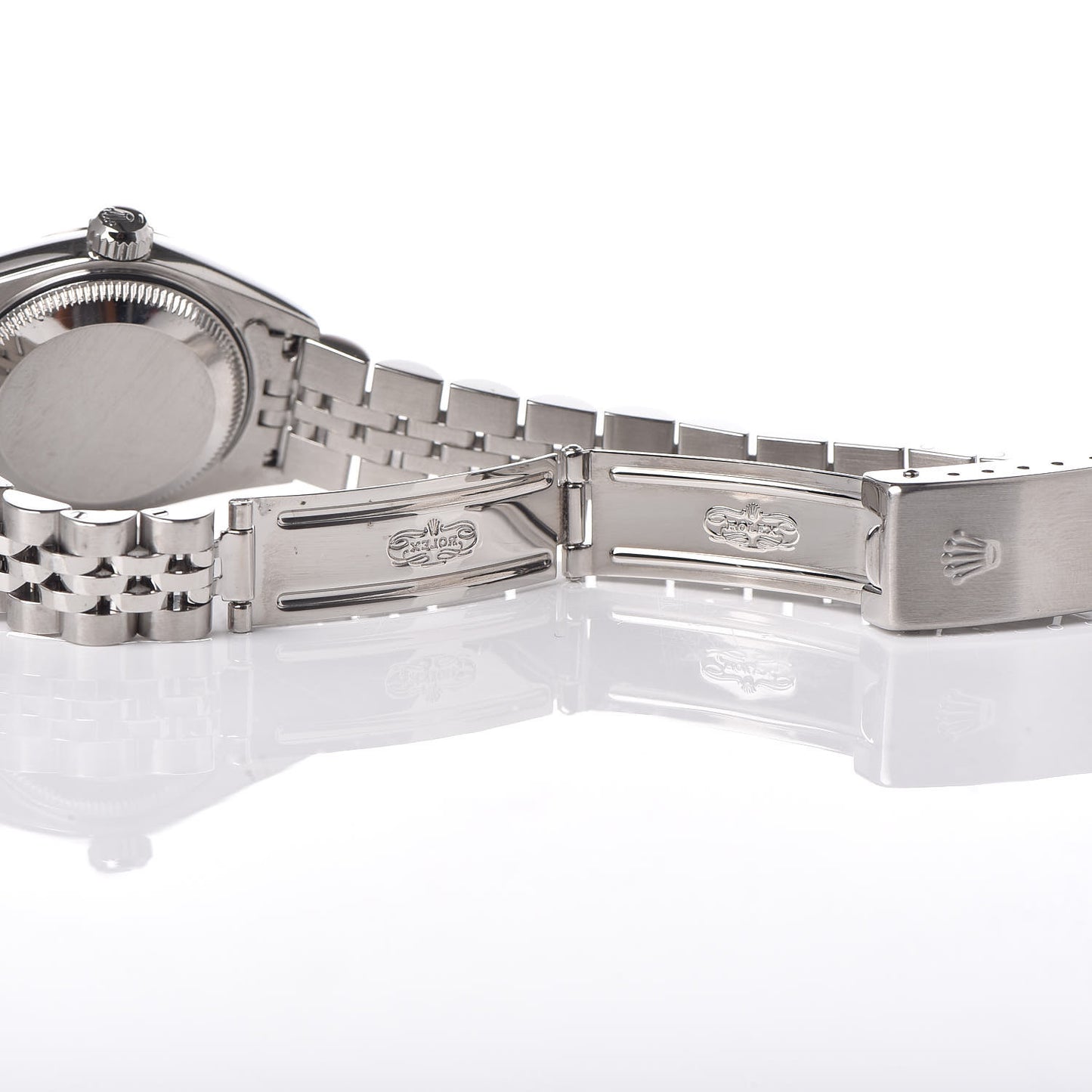 Stainless Steel 18K White Gold Diamond 26mm Oyster Perpetual Datejust Watch Silver 79174