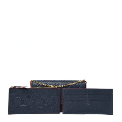 Louis Vuitton Empreinte Pochette Felicie Chain Wallet Marine Rouge 14 of 14