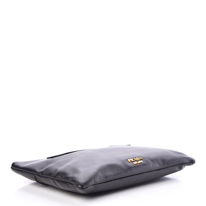 Prada Soft Calf Clutch Black 4 of 12