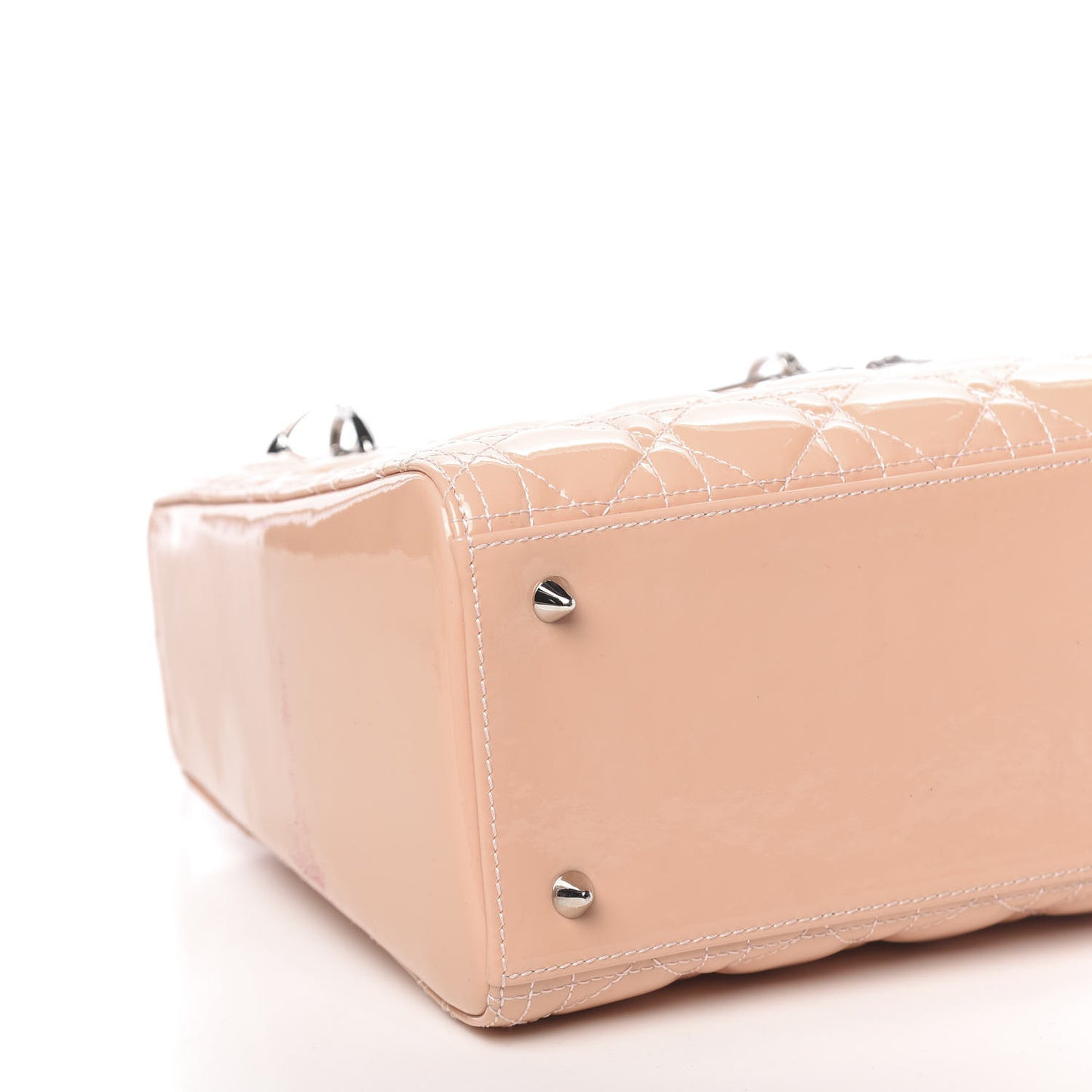 Patent Cannage Medium Lady Dior Pale Pink