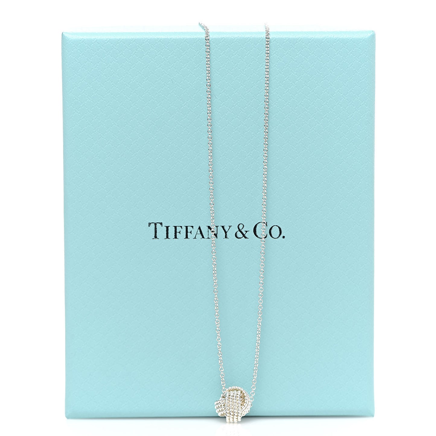 Sterling Silver Twist Knot Pendant Necklace