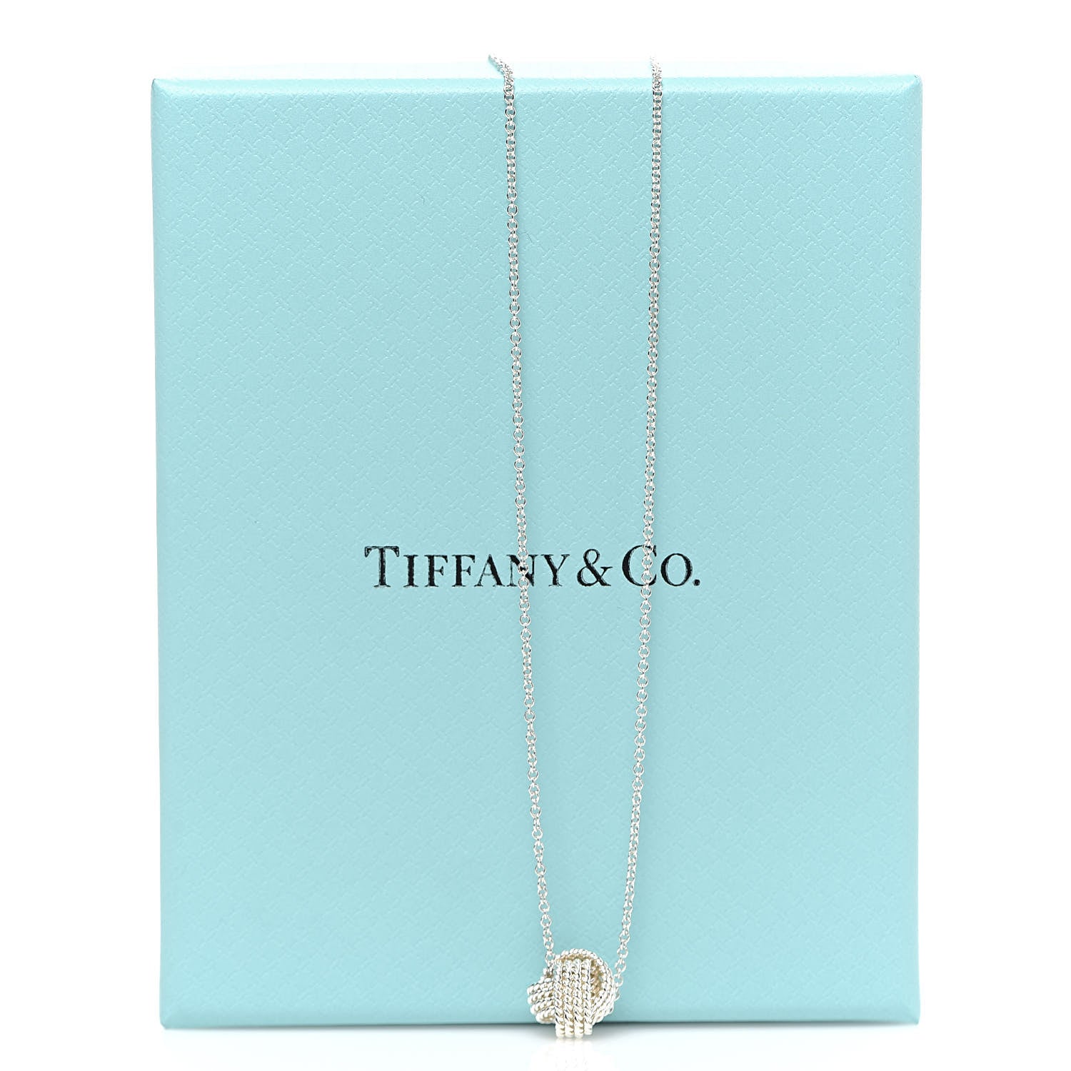 Tiffany Sterling Silver Twist Knot Pendant Necklace 6 of 6