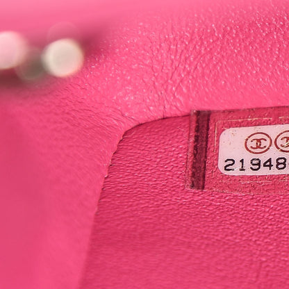 Chanel Lambskin Quilted Mini Rectangular Flap Dark Pink 7 of 8