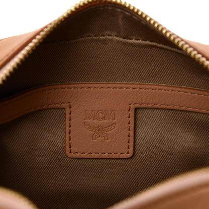 MCM Calfskin Ottomar Monogram Klara Crossbody Bag Sandstone 8 of 9