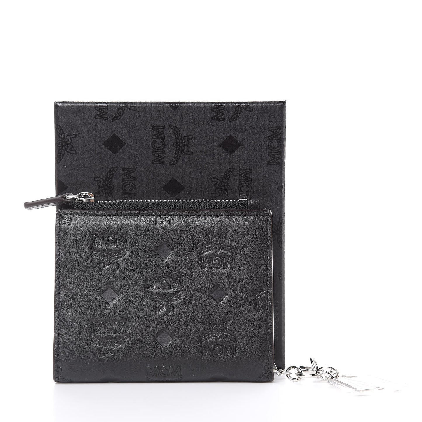 Calfskin Ottomar Monogram Mini Two Fold Klara Wallet Black