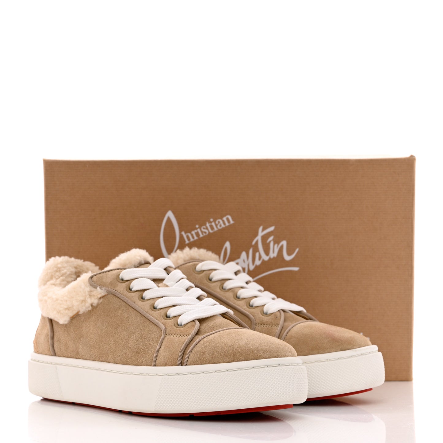 Suede Shearling Fun Vierissima Flat Sneakers 38 Atlas