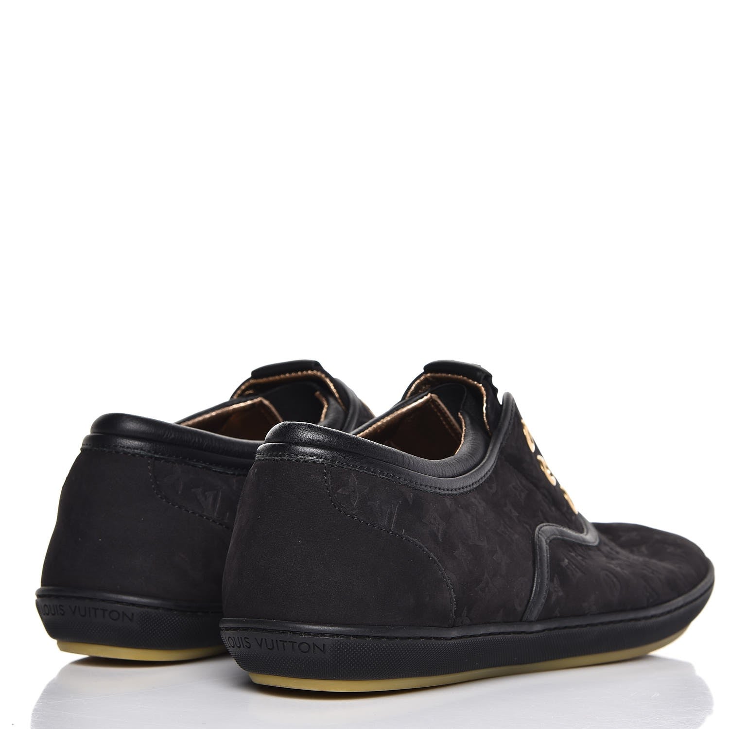 Louis Vuitton Nubuck Embossed Monogram Popincourt Sneakers 36 Black 4 of 11