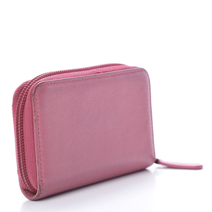 Chanel Caviar Button Zip Coin Purse Pink 3 of 16