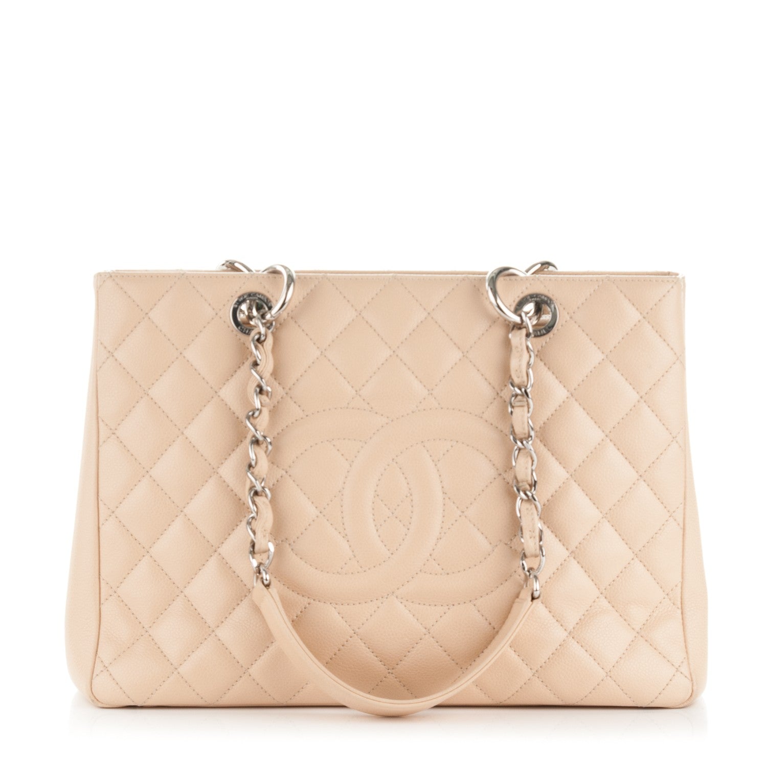 Chanel Caviar Quilted Grand Shopping Tote GST Beige Clair 1 of 7