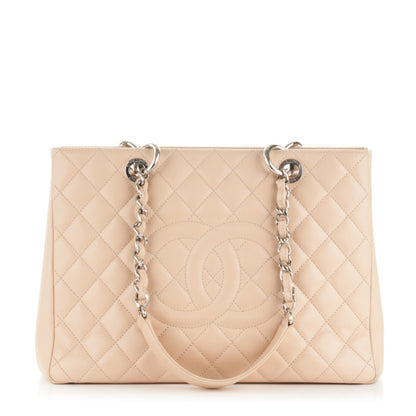 Chanel Caviar Quilted Grand Shopping Tote GST Beige Clair 1 of 7