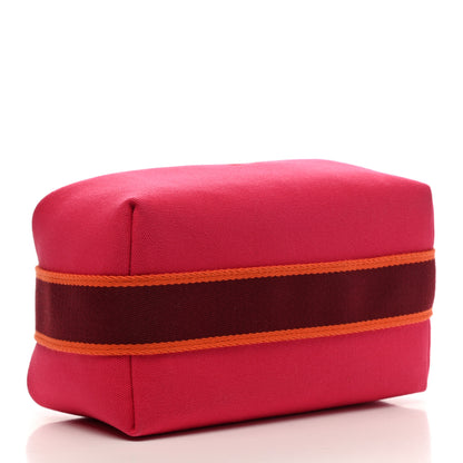 Hermes Canvas Small Bride-A-Brac Pouch Hibiscus 4 of 7