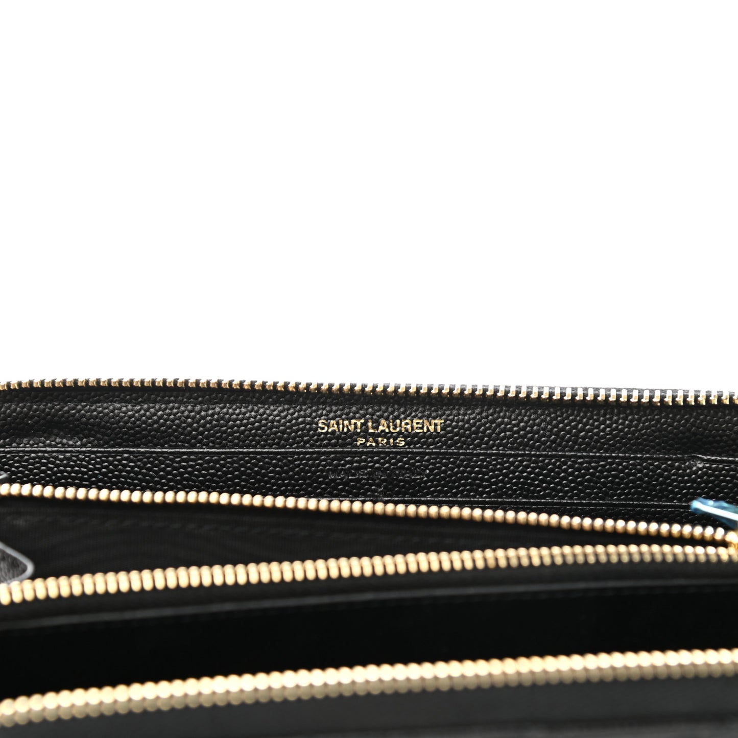 Grain De Poudre Matelasse Chevron Monogram Zip Around Wallet Black
