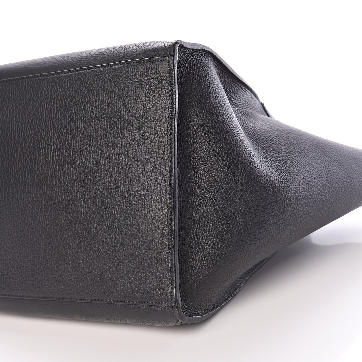 Supple Grained Calfskin Small Big Bag Black