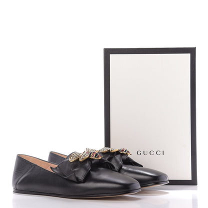 Gucci Calfskin Bow Ballet Flats 36 Black 11 of 11