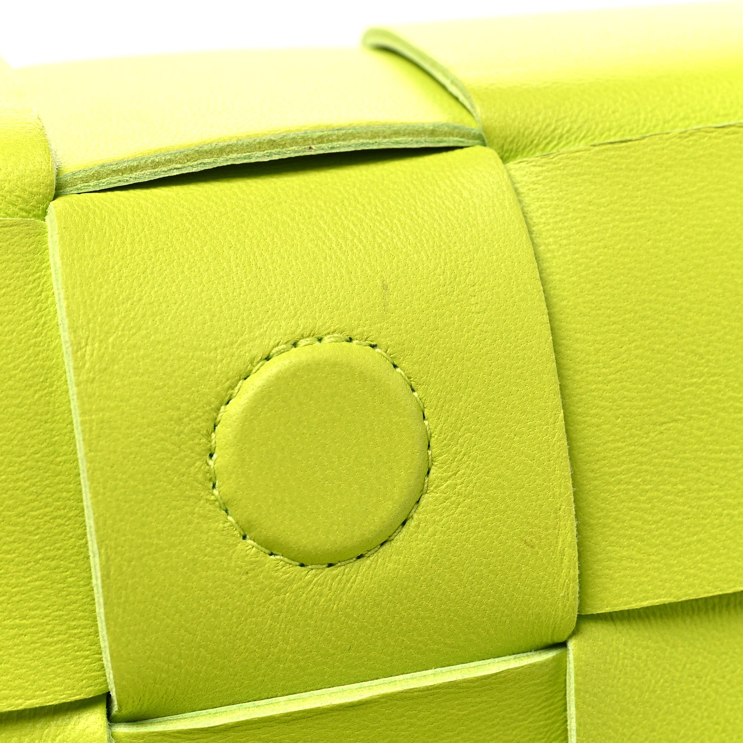 Bottega Veneta Lambskin Maxi Intrecciato Cassette Crossbody Bag Acid Kiwi 12 of 12