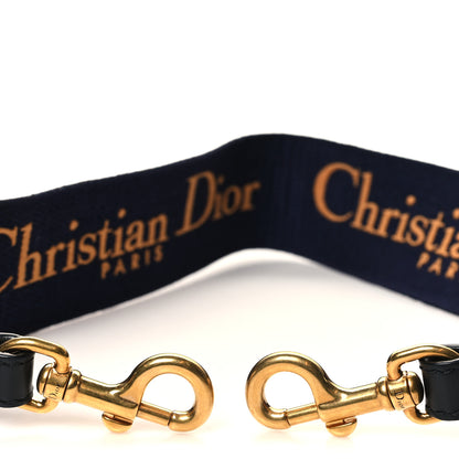 Christian Dior Canvas Embroidered Shoulder Strap Chocolate Multicolor 3 of 4